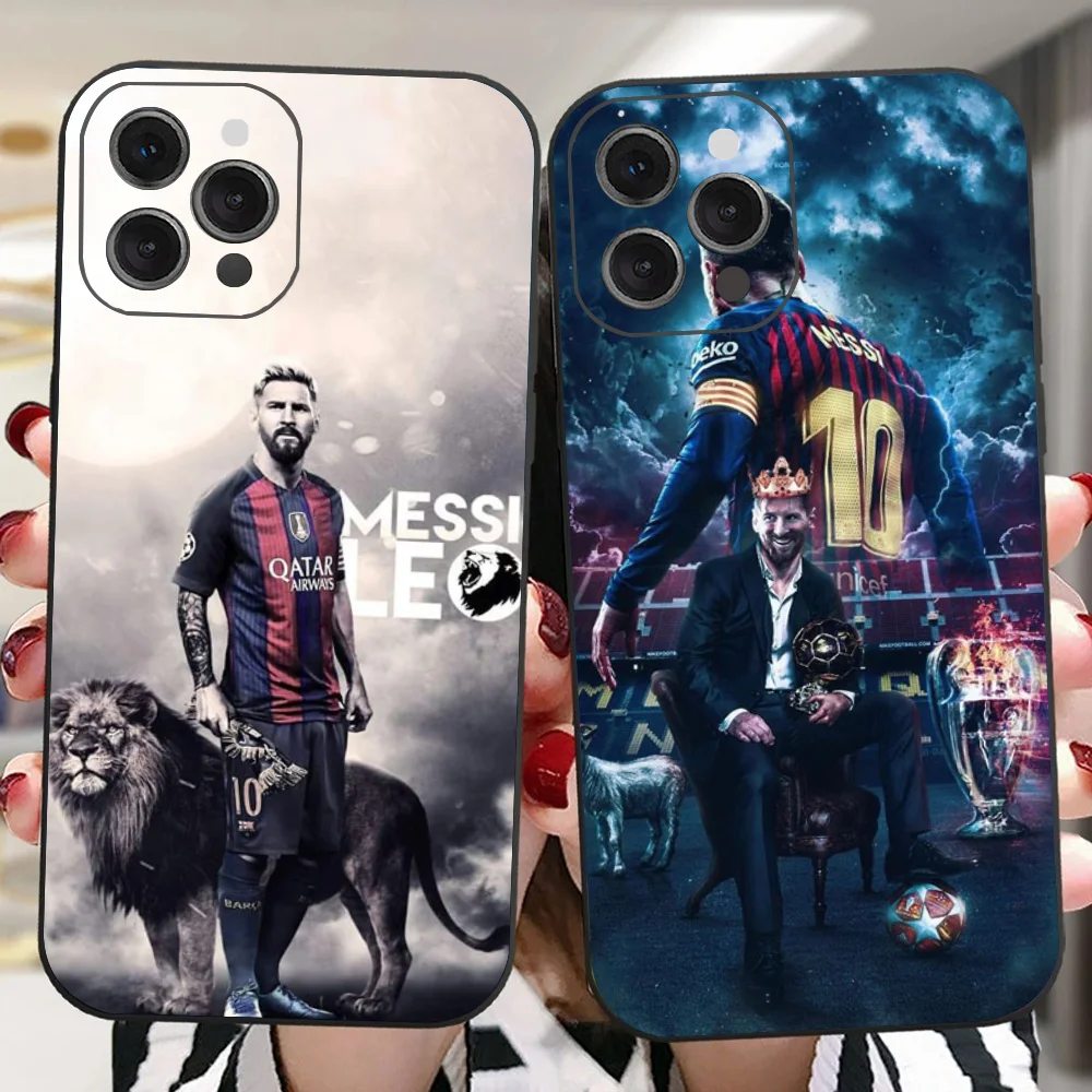 Lionel Messi Football Score Phone Case For IPhone 16 15 14 13 Pro Max 11 12 Mini X Xs XR Se 2022 Black Silicone Cover