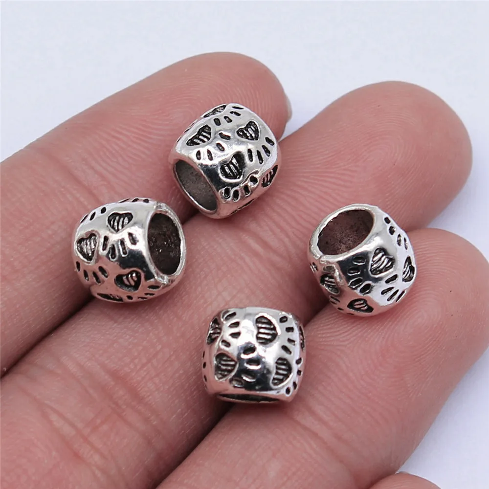 Men Accessories Big Hole Spacer Beads Jewelry And Accessories 9.8x9.8x8.3mm 10pcs