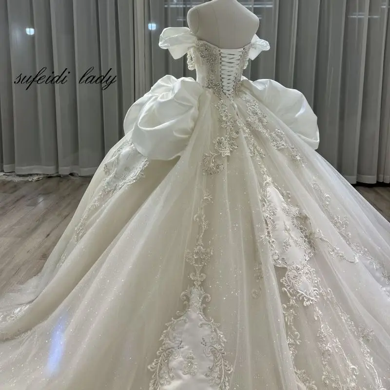 Robe de mariée blanche à une épaule, robe de mariée de luxe élégante, nouveau, 2023