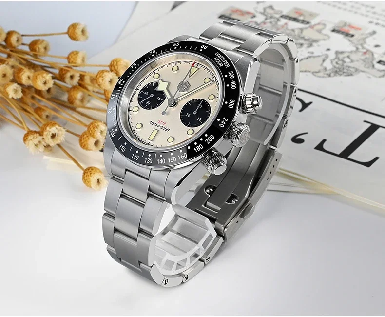 Stainless steel watch male personality diving automatic chronograph mechanical watch