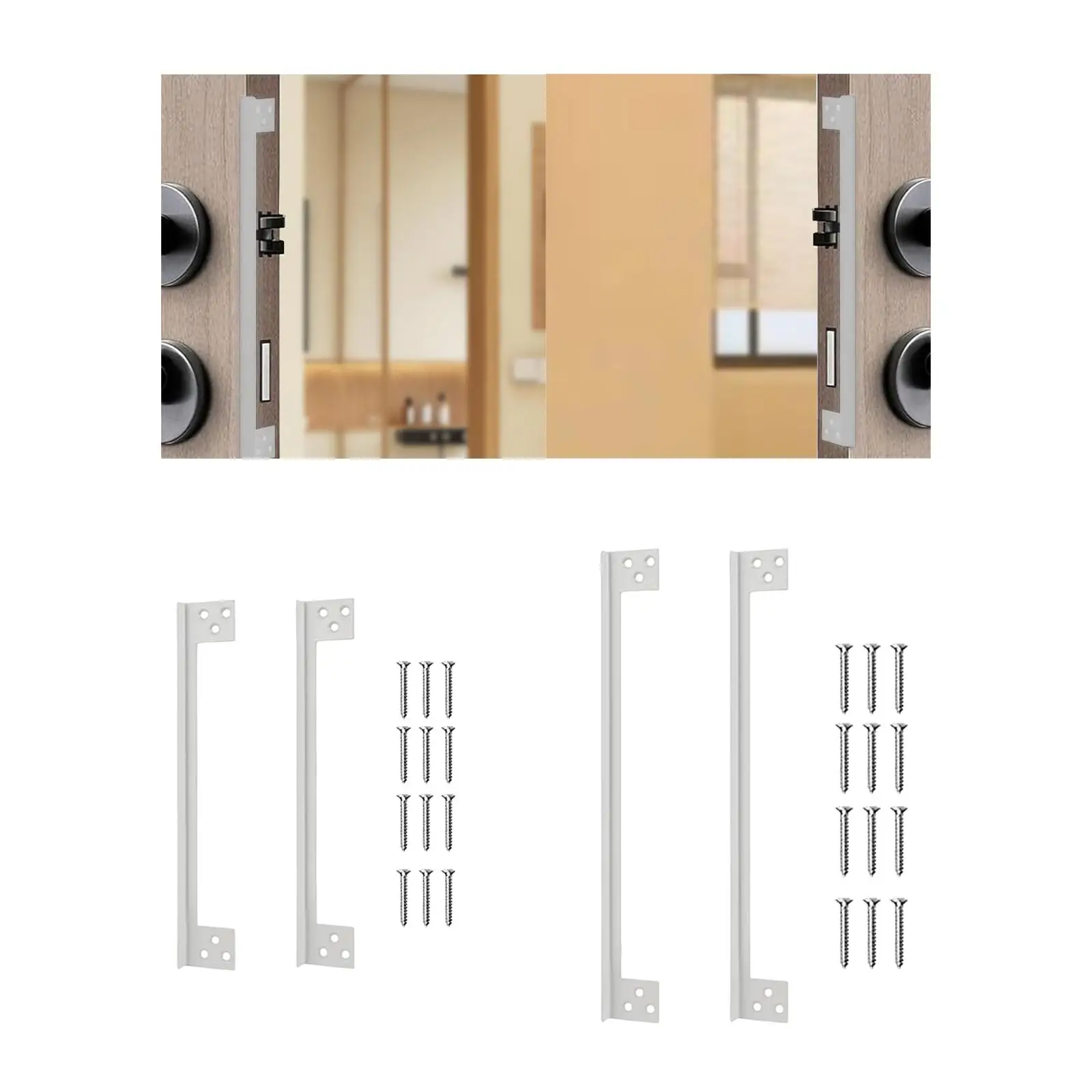 

2-х шт. Защитные пластины для дверных защелок L-образной формы для металлических дверей, деревянных дверей, рабочего места