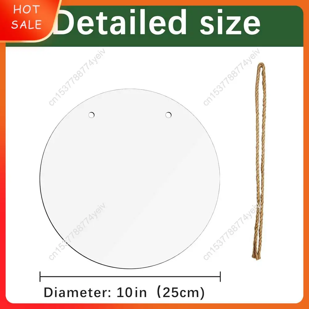 3 шт., металлические сублимационные дверные вешалки, 10-дюймовые круглые незавершенные пустые дверные вешалки, заготовки, декоративная дверная вешалка A62X