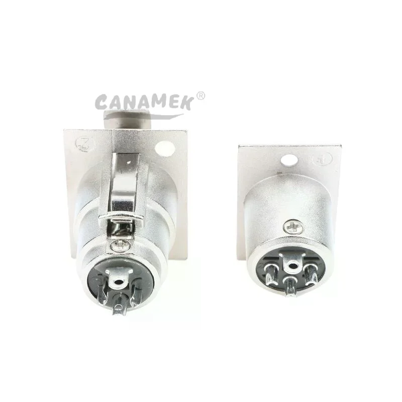 4Pcs Zinc Alloy 3-Pin XLR Panel Mount Connectors 2 Male + 2 Female Jack Socket Wall Plate Durable Studio Equipment Plug Sockets