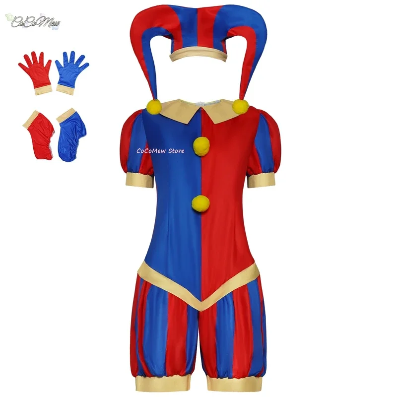 The Amazing Digital Circus Anime Clothes Clown Costume Ponmi Costumes Adult Woman Disguise Cosplay Cos Figures Women's Kid Men's