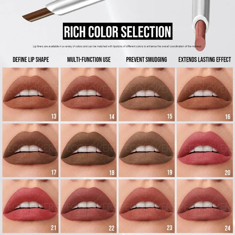 Matita labbra multicolore, difficoltà Il contorno delle labbra, non si insegna per labbra affascinanti, non si asciuga, cosmetici per labbra