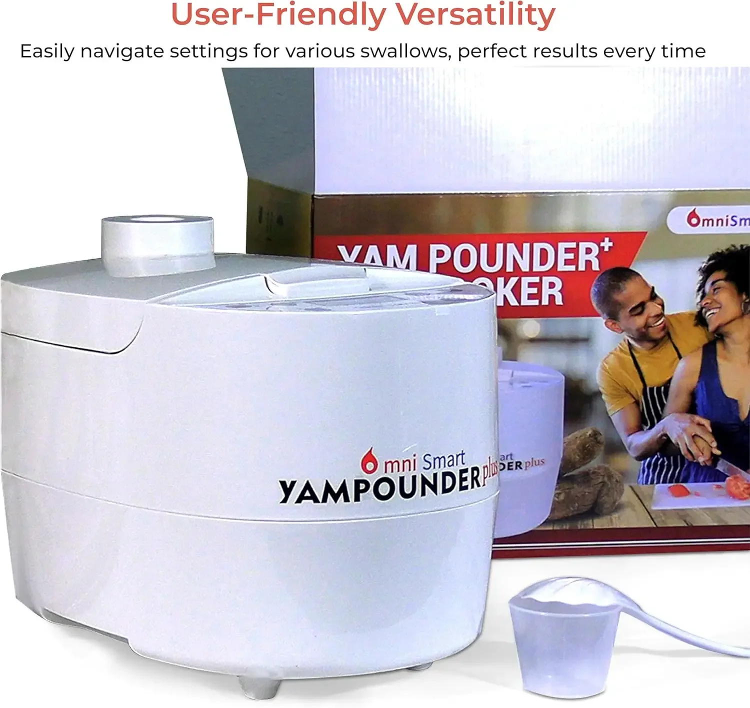 POUND YAMPOUNDER Fufu Machine, 3L 700W Electric African Food Cooker to Make Pounded Yam, Poundoo Yam, Plantians, Cocoyams, Amala