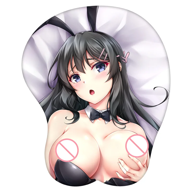 

Sakurajima Mai Bunny Anime 3D Mouse Pad Sexy Wrist Rest Desk MousePad Mat Gamer Accessory