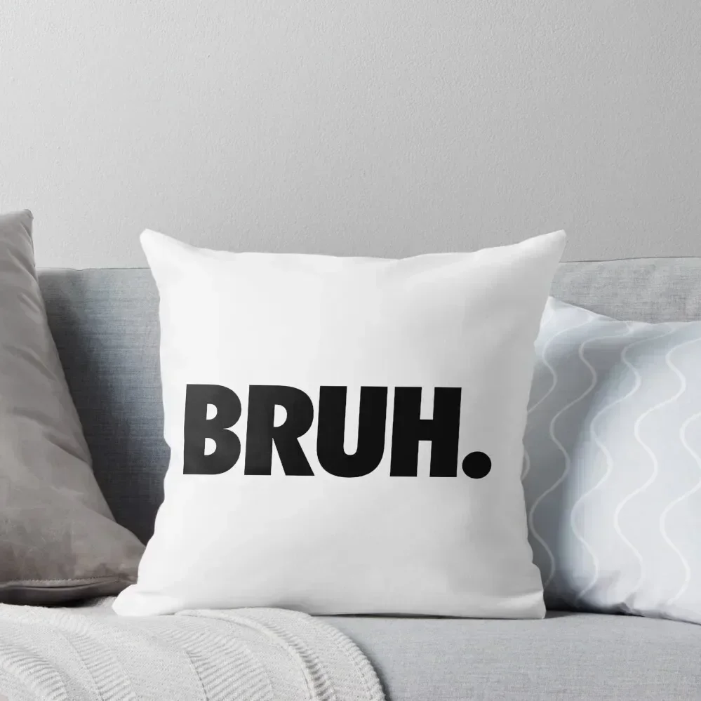 BRUH. Throw Pillow christmas ornaments 2025 Plaid Sofa pillow