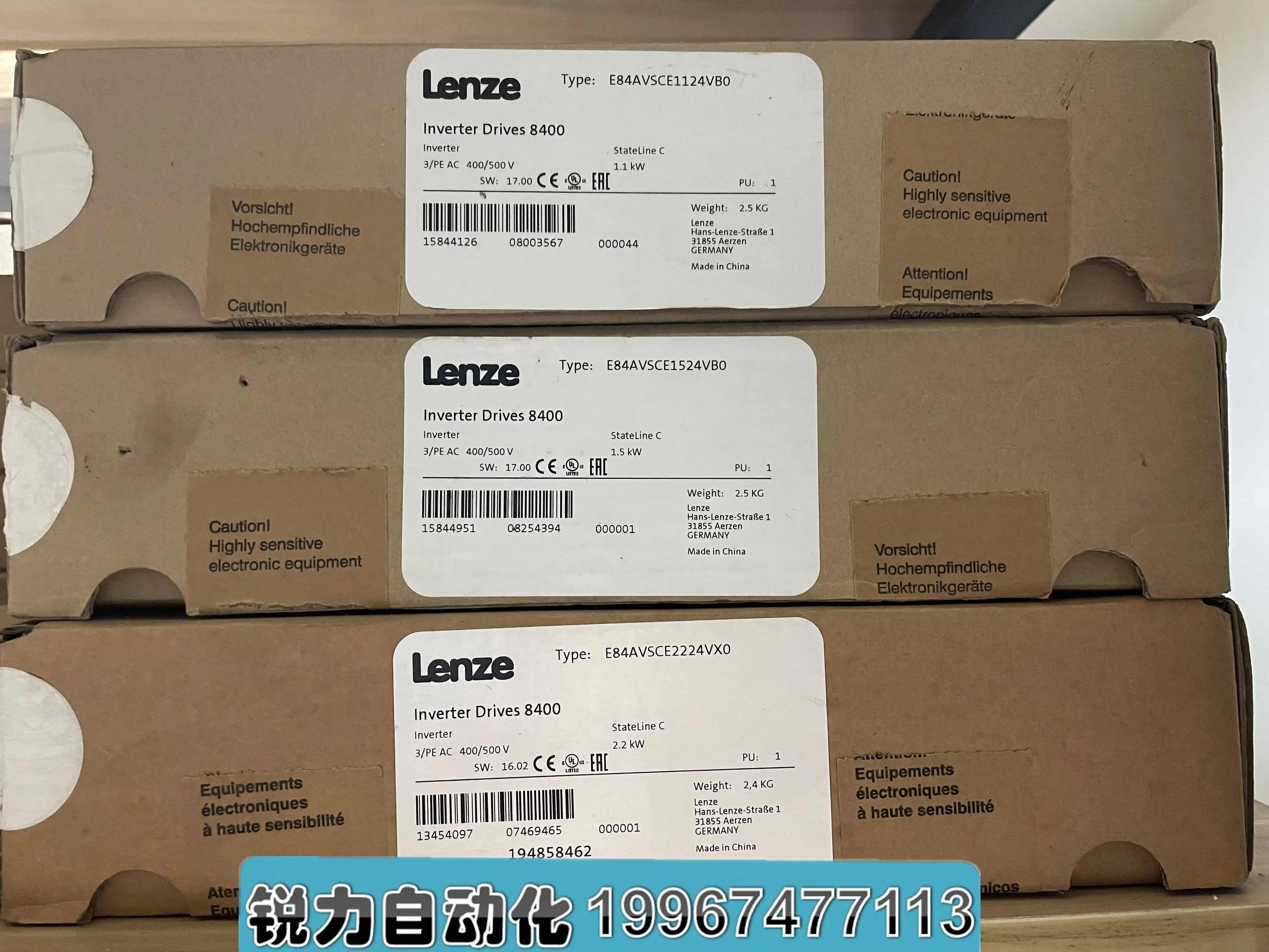 Brand-new Lenze Lenz 8400 series inverter E84AVSCE1524VB0 three-phase 380V/1.5KW