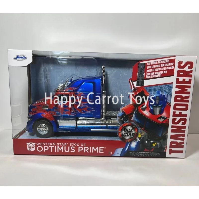 Jada Original 1/24 Transformers 5 Optimus Prime Western Star 5700 XE Phantom, Vehículo de Colección de Metal Fundido a Presión, Puertas Abribles, Juguetes