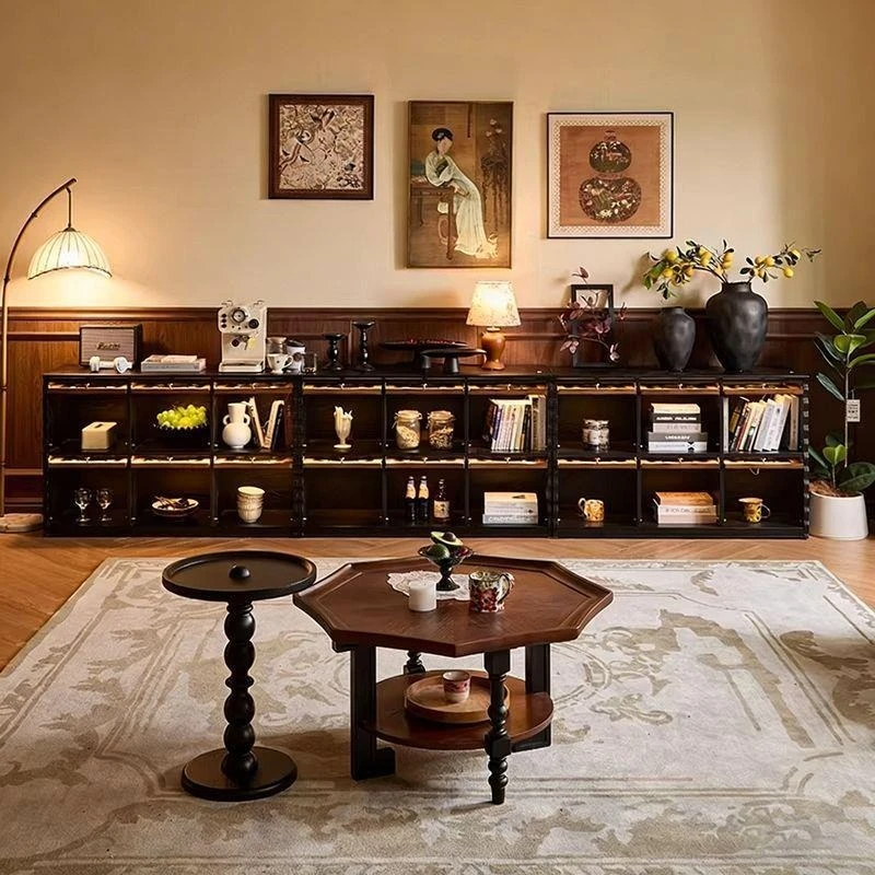 

Retro storage cabinets, floor-to-ceiling storage display racks, combination cabinets, living room TV cabinets