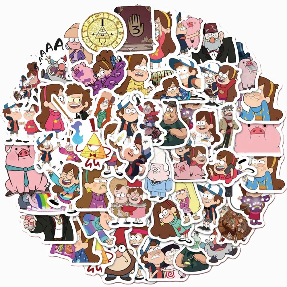 

10/30/50pcs Disney Cute Anime Gravity Falls Stickers Cartoon Kids Decals Toy Phone Water Bottle Suitcase Funny Graffiti Sticker