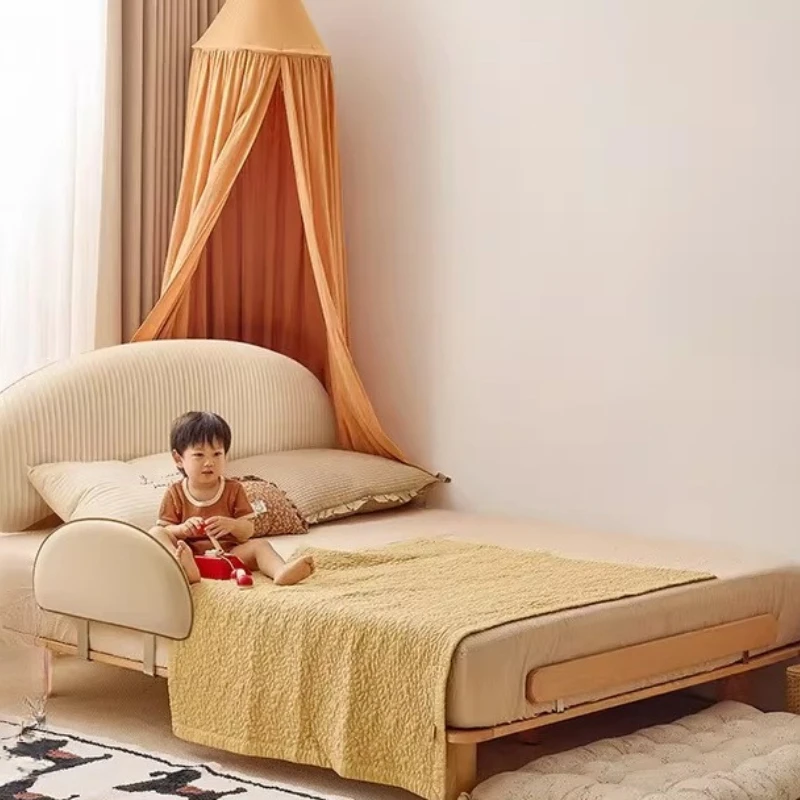 Suspended Children's Bed All Solid Wood Small Apartment 1.5 Meters Boys and Girls 1.2 Single Simple Small Guardrail