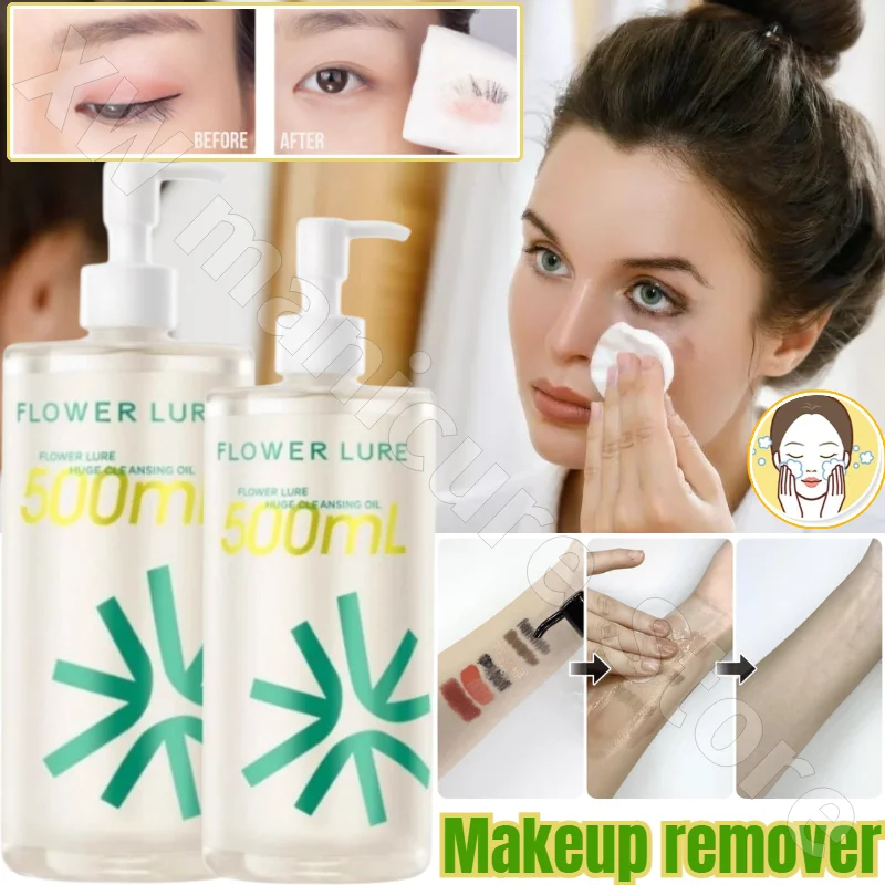 500ml Facial Makeup Remover Oil Gentle and Easy To Remove Makeup Non-emulsifying Moisturizing and Non-greasy Caring for The Skin