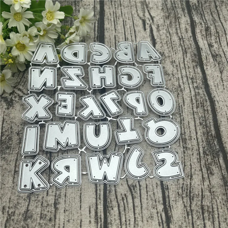 26 Capital letters background Frame Craft Metal Cutting Dies For DIY Scrapbooking Album Embossing Paper Cards Decorative Crafts