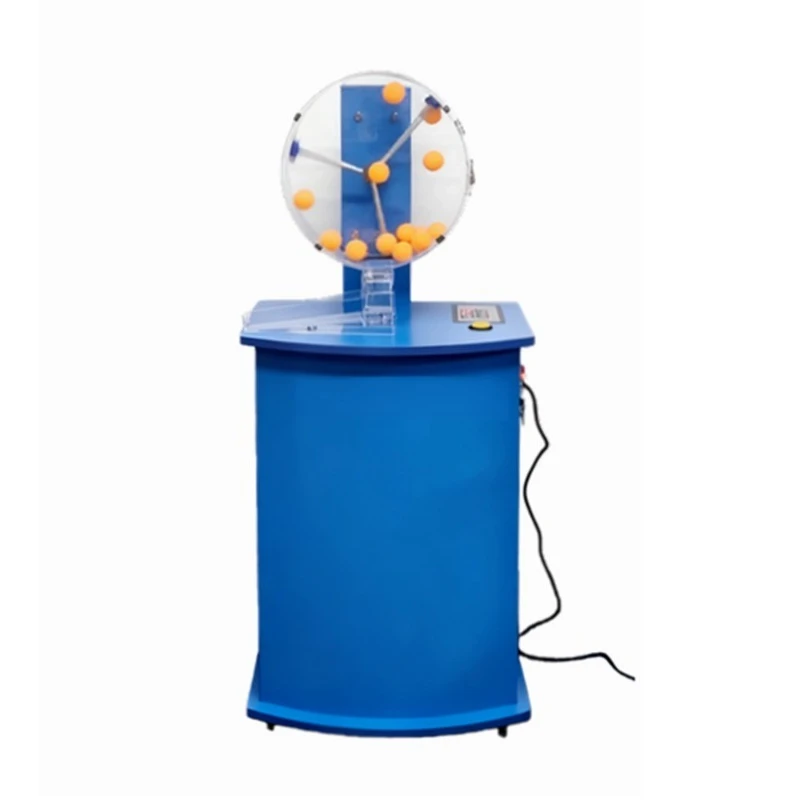 Custom Mechanical Power Blue Bingo Machine Vertical Lottery Machine Interactive Gaming Lottery Equipment