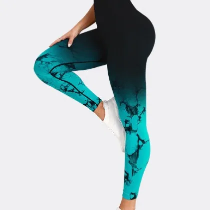 New Tie Dye Yoga Pants Sport Leggings Women Seamless High Waist Push Up Woman Tights Fitness Workout Leggins Gym Pants Clothing