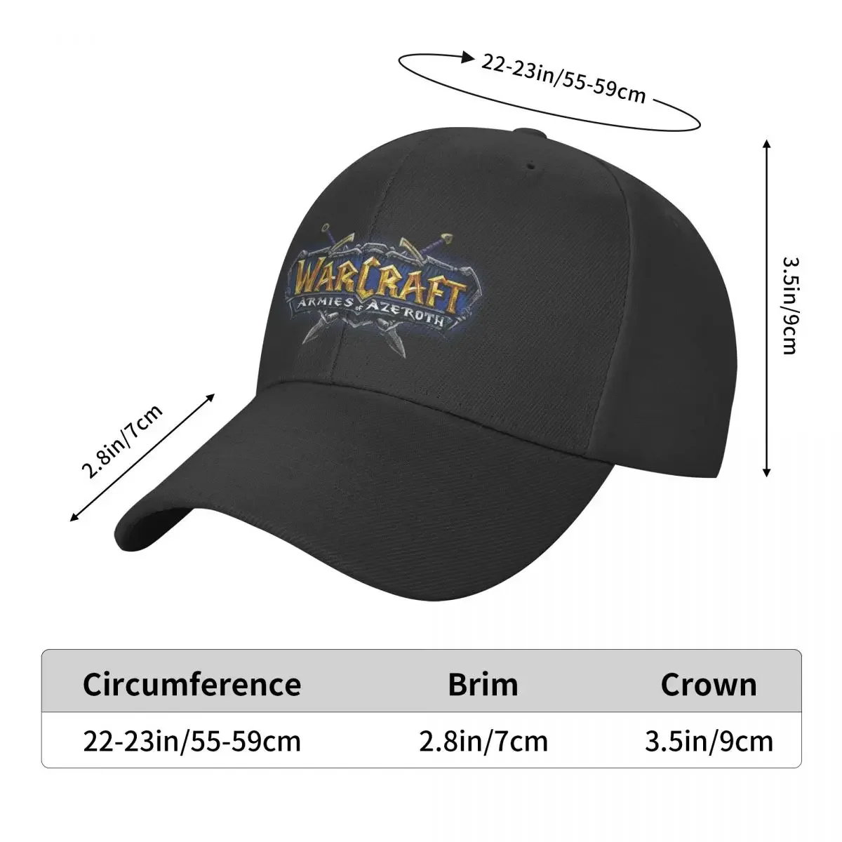 Warcraft Baseball Cap For Men Cotton Hats Adjustable Hat Fashion Casual Cap Truck Driver Hat