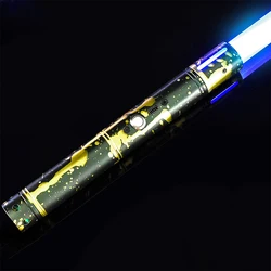 Sable de luz láser de Metal RGB para niños, espada láser Jedi que cambia de 7 colores, fuentes de sonido, Force FX, FOC, Blaster, regalo