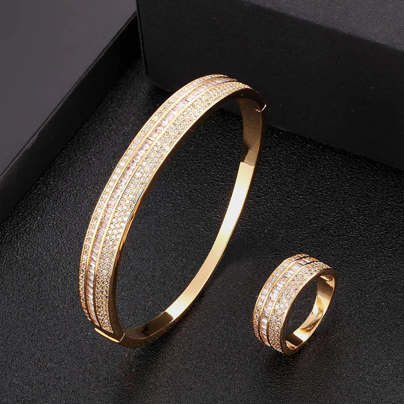 

Zlxgirl Classic Maxi Size Crossover Bracelet Bangle For Women Wedding Party Zircon Crystal Engagement DUBAI Bridal Jewelry Gifts