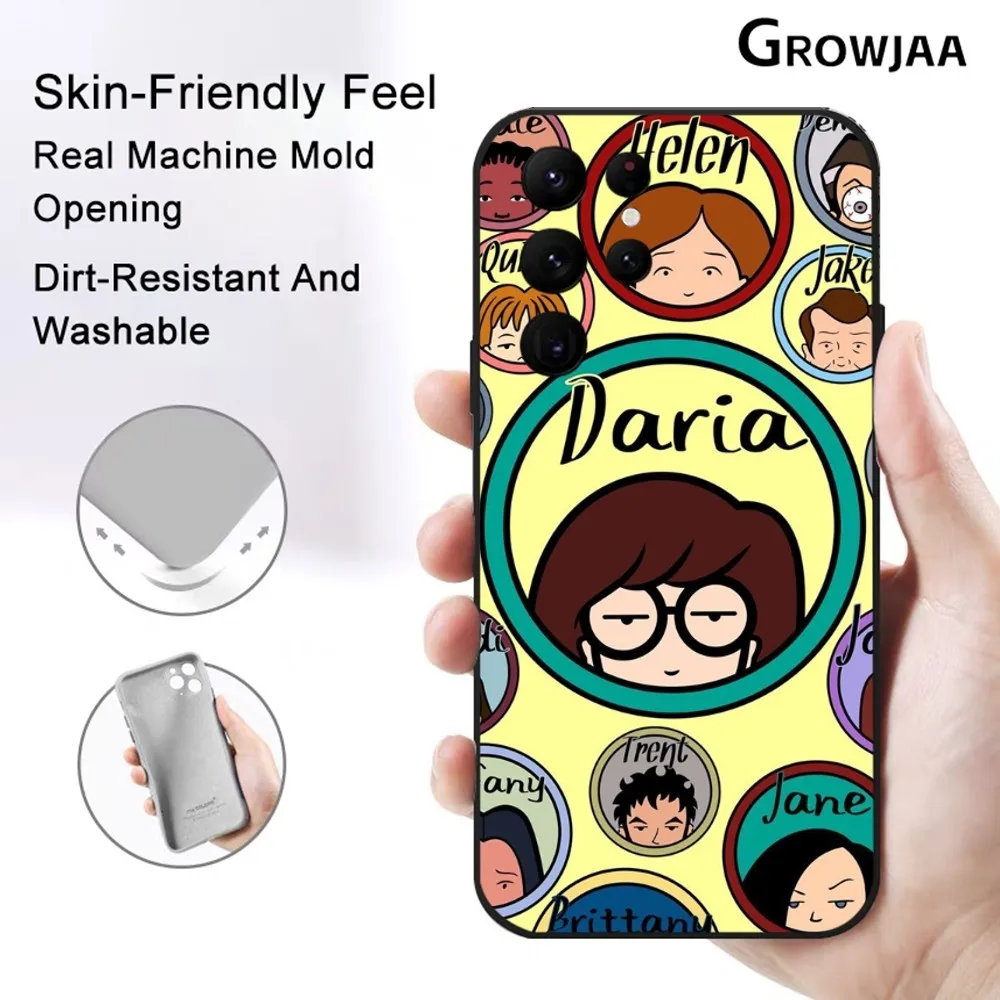 TV Animation D-Daria Phone Case for Samsung Galaxy S24 Ultra S22 S23 Ultra S21 S20 5G Protective Silicone TPU Funda