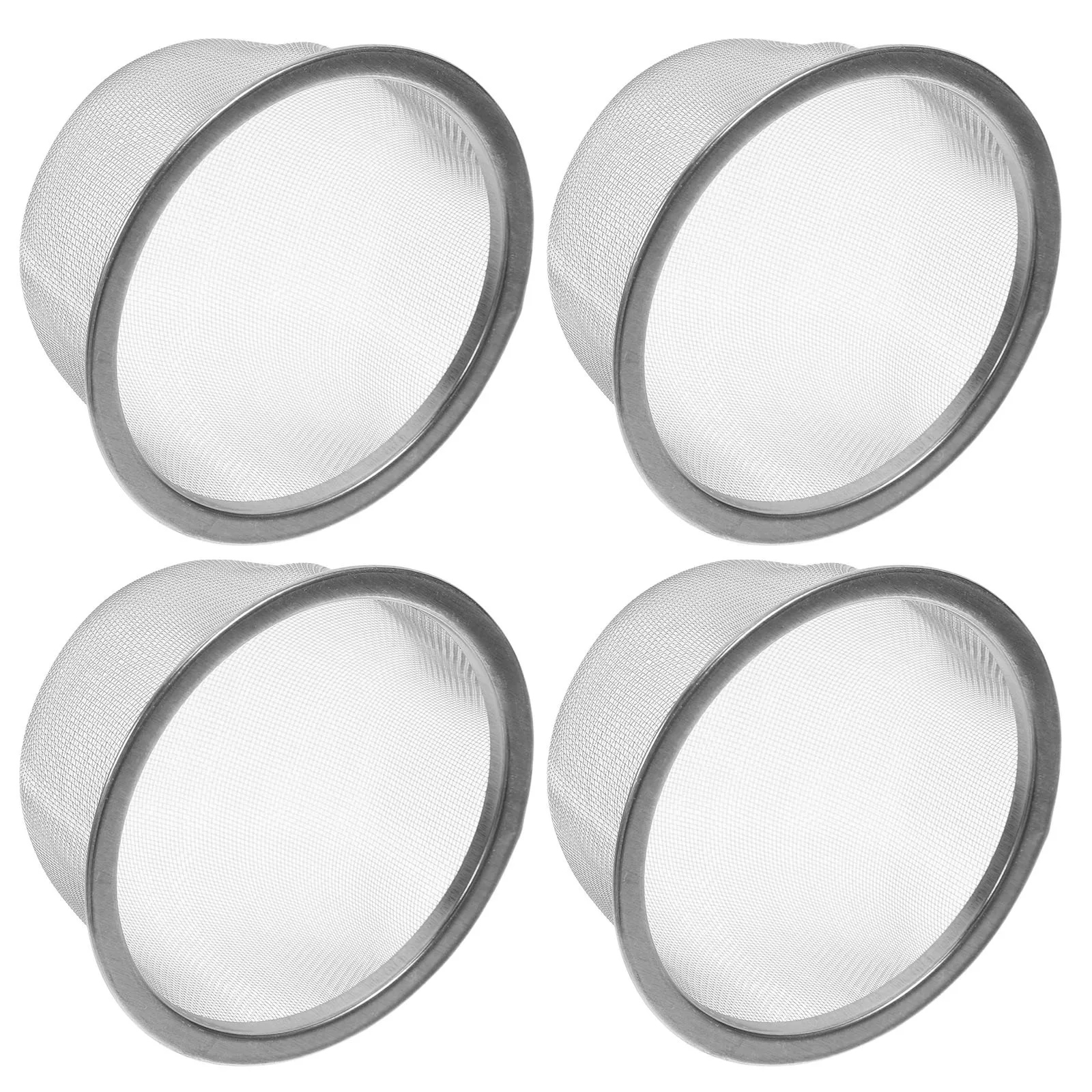 

4pcs Stainless Steel Infuser Mesh Strainer Double Handle For Home Tea Room Coffee Residue Filtration Tea Pot Replacement Insert