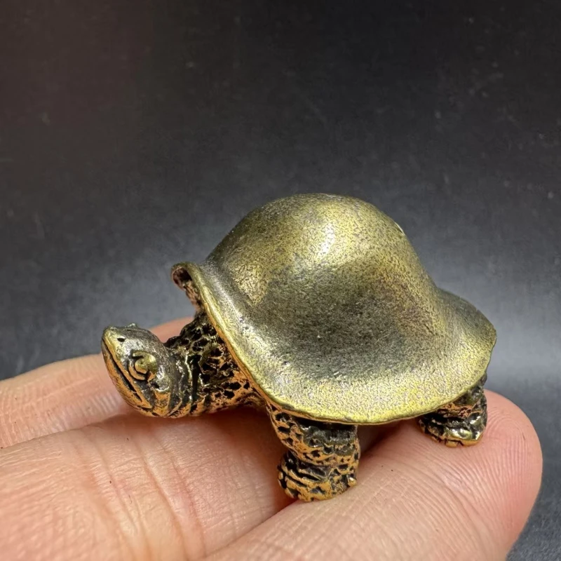 

Little Fairy/ Retro Brass Turtle Desktop Ornaments Boutique Metal Animal Tea Pet Sculpture Living Room Home Decoration Gift