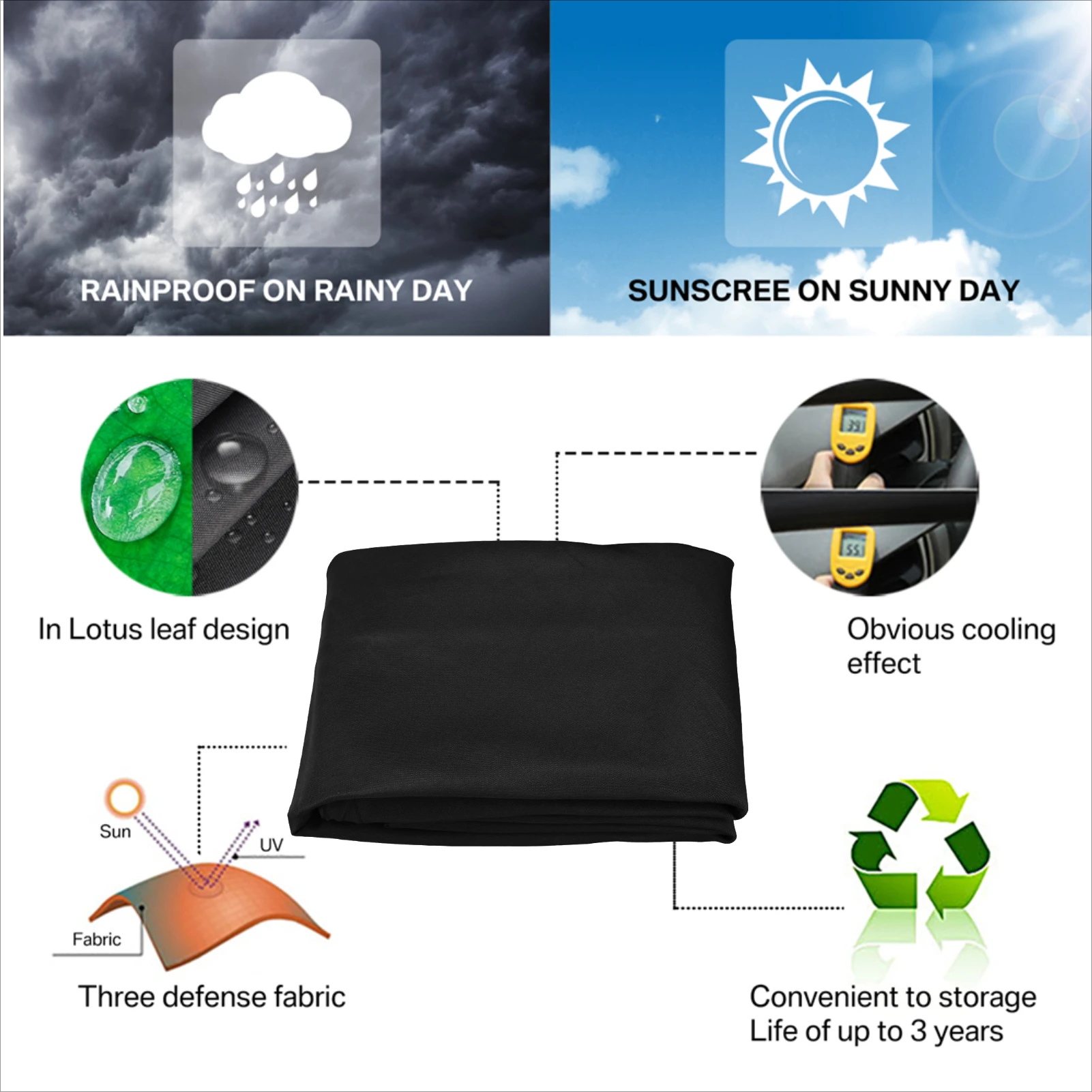 Triangle Sun Shade Sail Outdoor Waterproof Garden Patio Pool Awing Canopy For Beach Camping Shelter Sunshade Protection ﻿Cloth