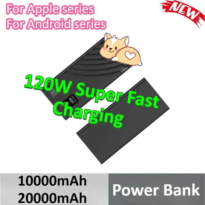 

10000mAh 20000mAh Power Bank with Digital Display for IPhone for Xiaomi for Samsung for Huawei 120W Super Fast Charging