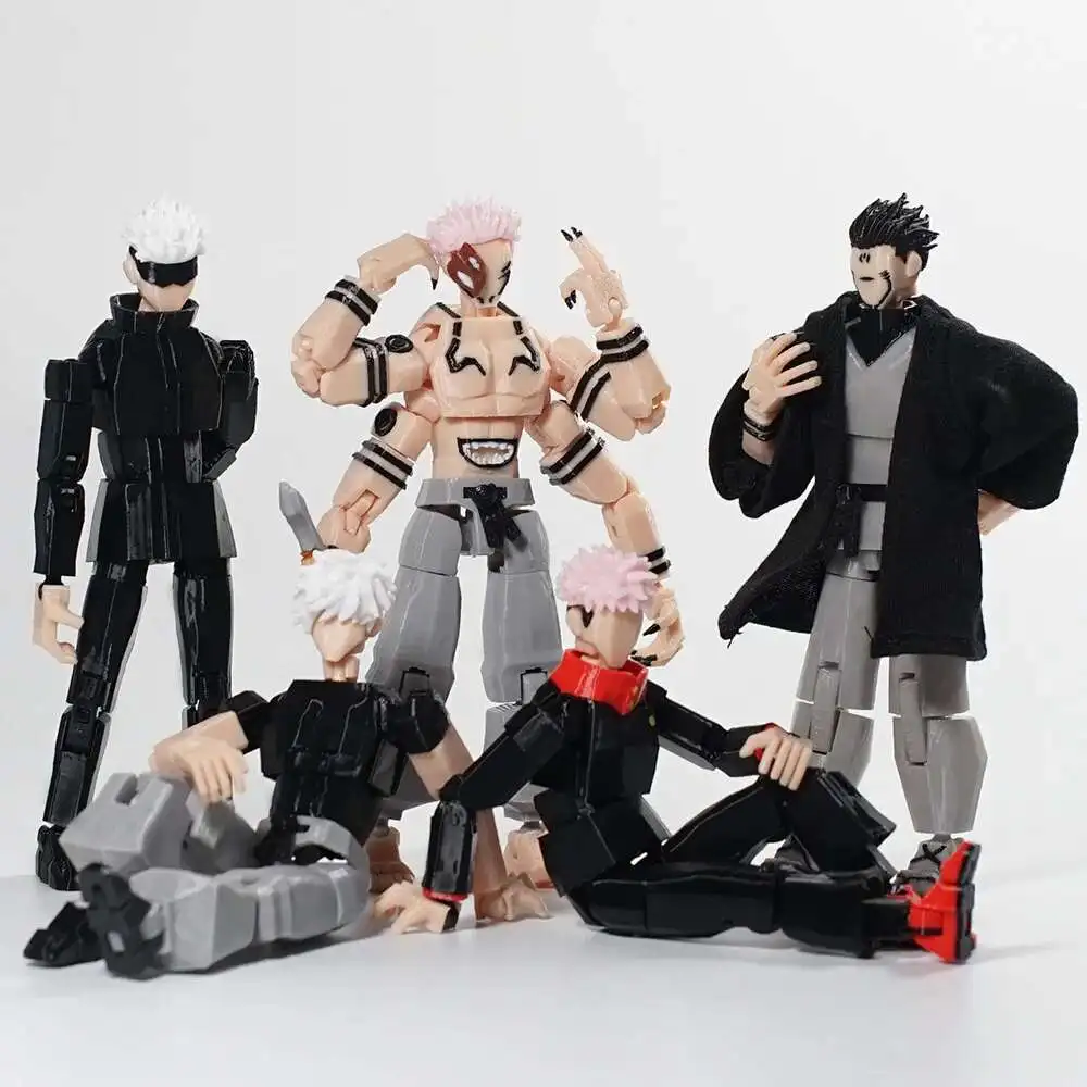3d impresso jujutsu kaisen modelo brinquedos figuras de ação gojo satoru anime multi-articulado brinquedos ryomen sukuna manequim ornamentos presentes