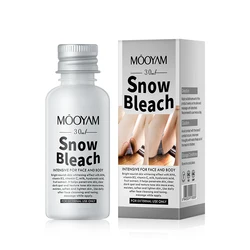 Crema blanqueadora de nieve, crema blanqueadora para partes privadas, piel negra, axilas, áreas íntimas, aclaramiento de la piel para el cuerpo, 30ml