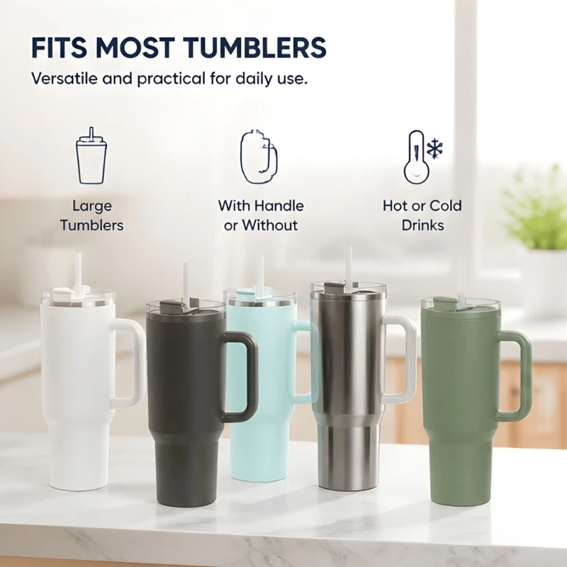Refrigerator Cup Storage Rack Set, 4-Piece Carbon Steel Wall Mount Drinkware Holder with Two 3-Cup Sections System 37JD