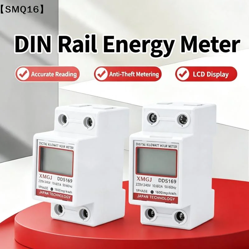 220V Single Phase Electric Energy Meter KWh Meter Submeter Electrical Sub Meter For Electric【SMQ】