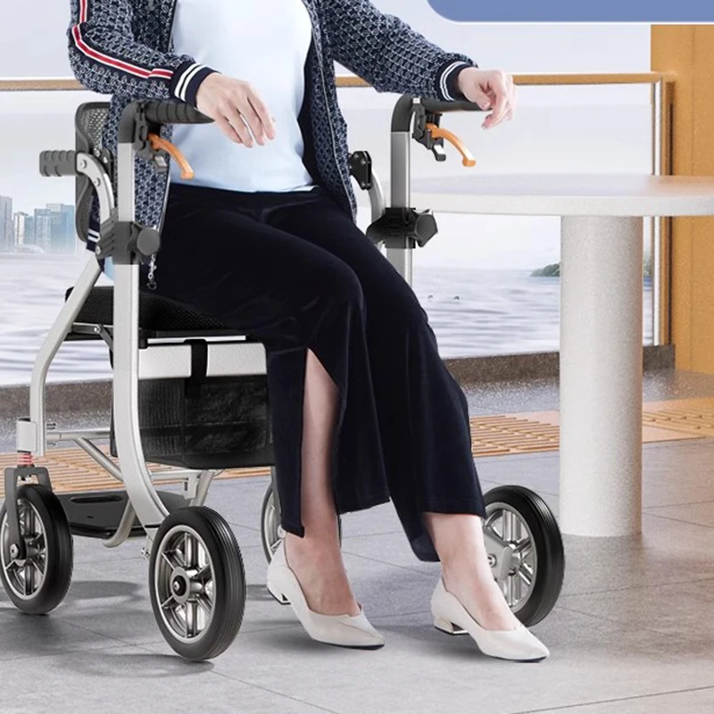 Assist Devices Senior Chairs Luggage Trolley Portable Device Senior Chairs Hand Brake Krzesło Prysznicowe Senior Furniture