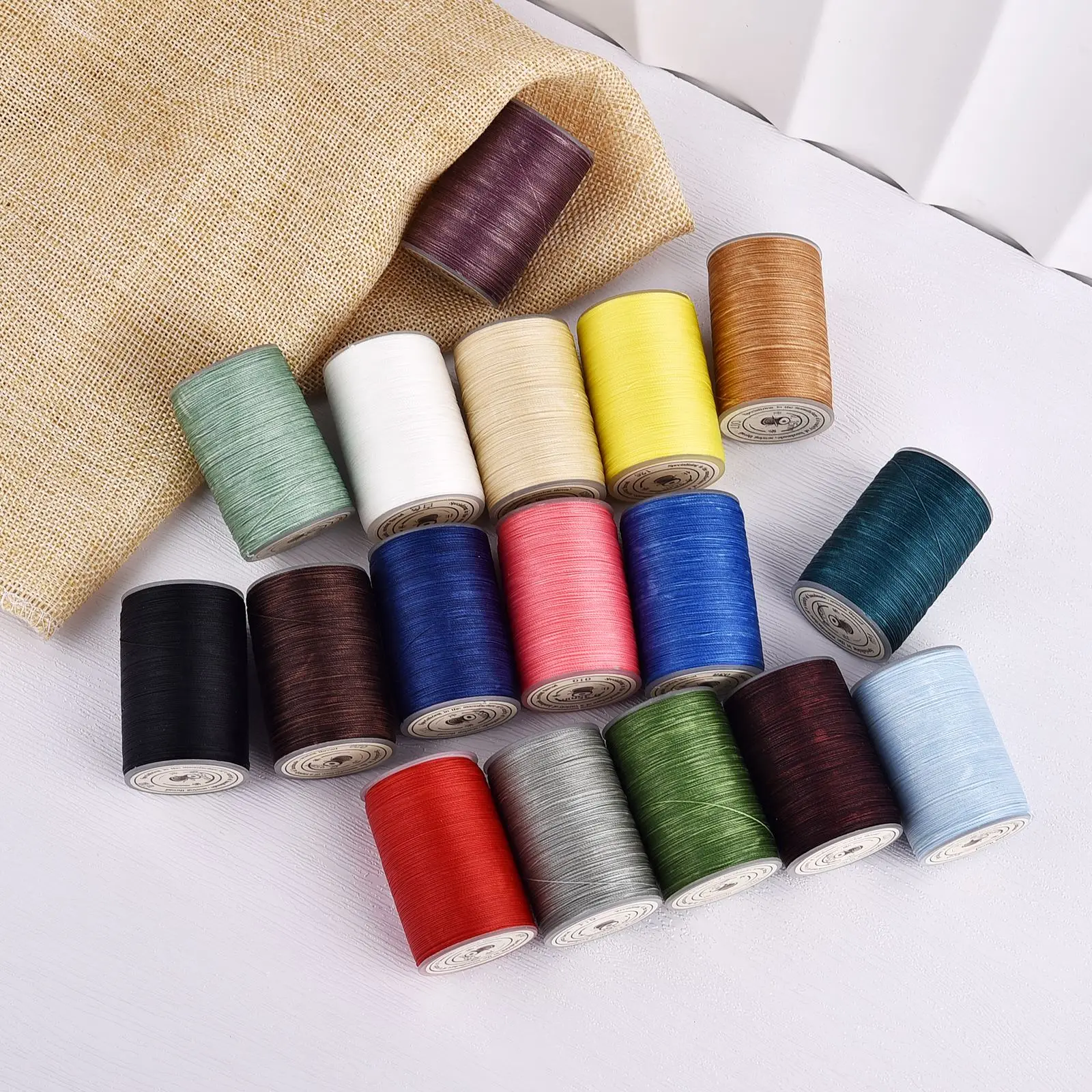 160M 0.35mm Thickness Waxed Thread For Hand Stitching Threads Flat Wax Leather Cord Round Waxed Handicraft Sewing Line Tools