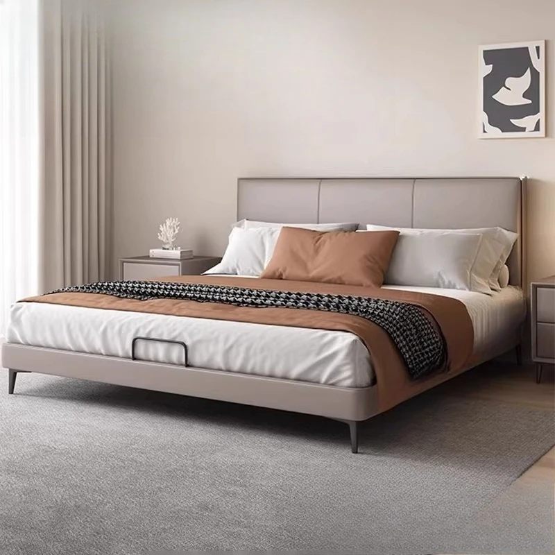 Luxury Bedroom Bed Minimalist Modern Children Double Single Headboards Bed European Simple Letto Matrimoniale Unique Furniture