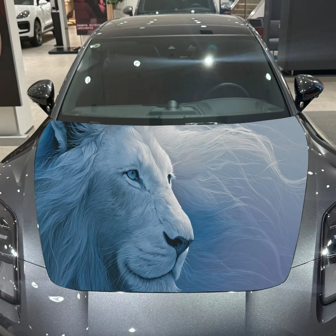 

Windy Lion Bold Style Thrill PVC Car Hood Wraps, Self-Adhesive Waterproof Car Bonnet Decal Sticker, Car Decoration Protection St