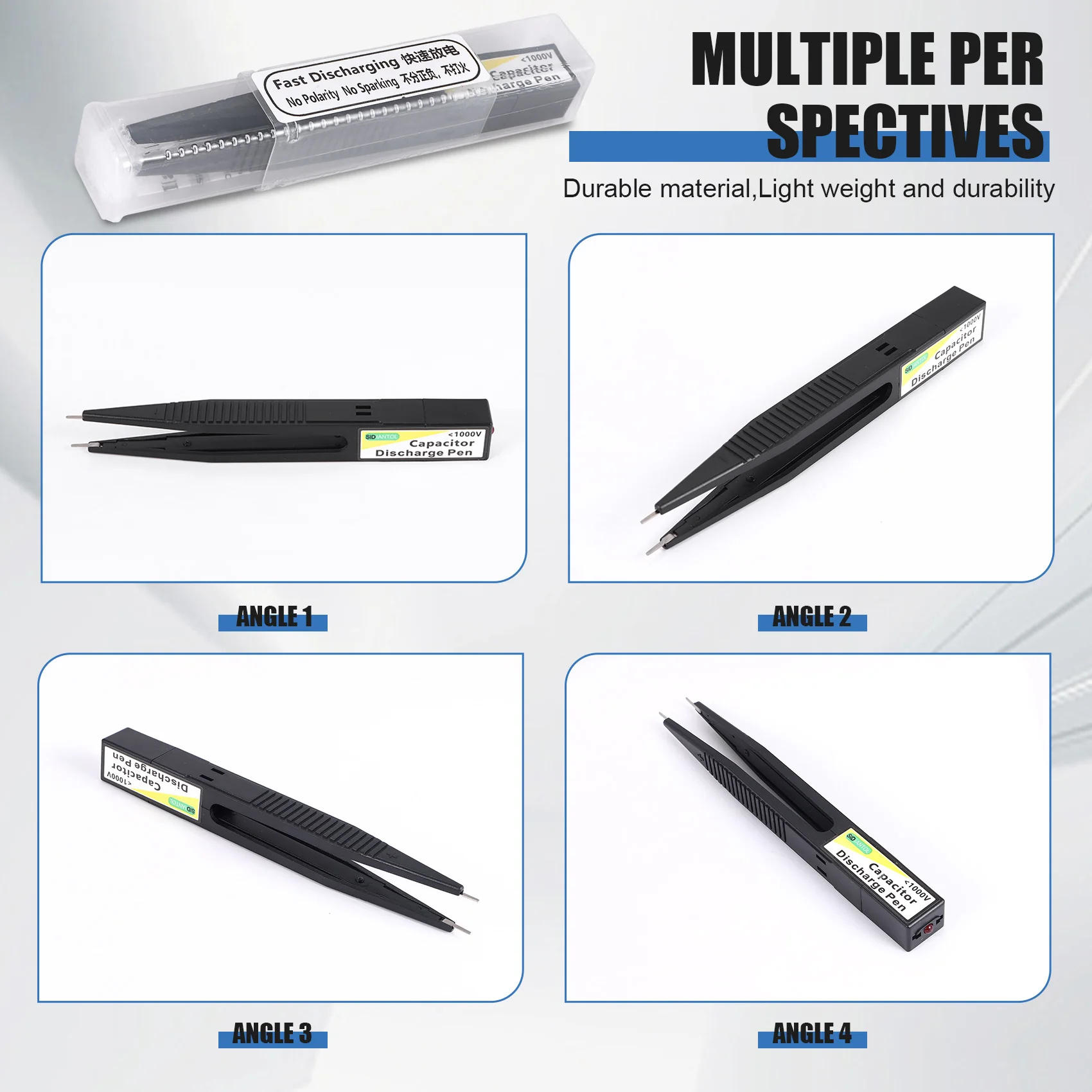 

SLQZT Capacitor Discharge Pen Fast Discharging High Voltage 1000V Repair Tool Discharger for Electronic Safety Intelligent