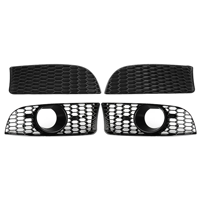 

2X Car Front Grille Grill Lower Bumper Fog Light Cover Trim For-BMW E90 E91 E92 E93 2004-2012 M3 Style