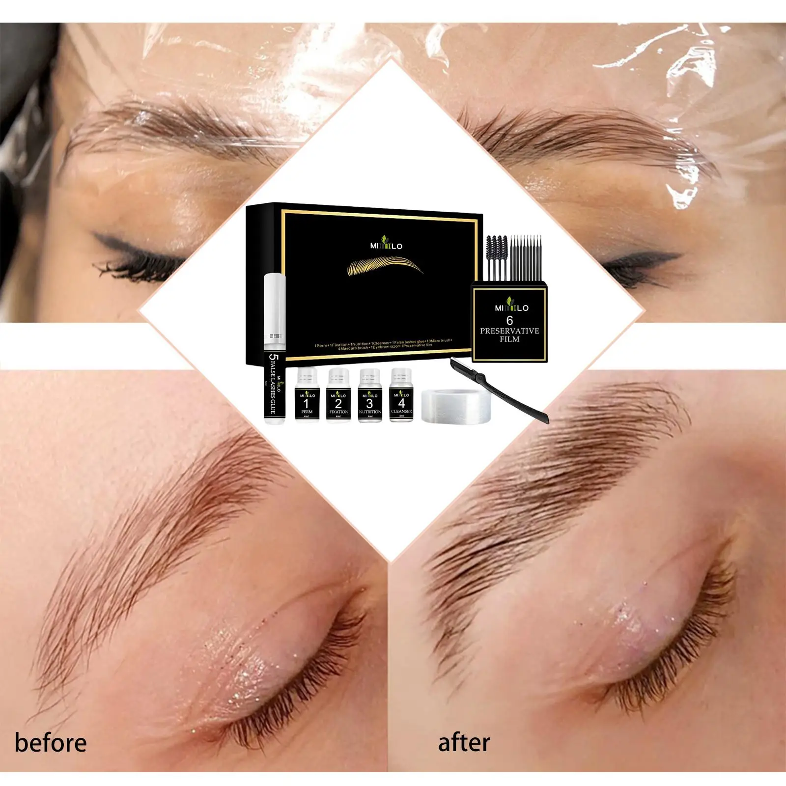 Brow Professional Beauty Curling Extensions ชุดสําหรับร้านเสริมสวย