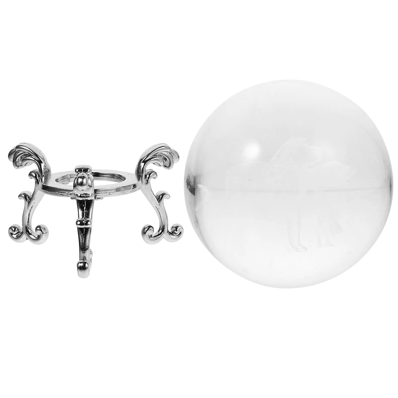 

1Set Crystal Ball Decoration Clear Creative Constellation Pattern Tabletop Home Office Decor Stable Stand Gift