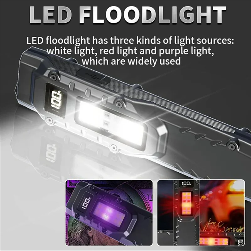 

ABVT-Compact Flashlight Work Light Torch, Rechargeable & Portable For Outdoor Camping