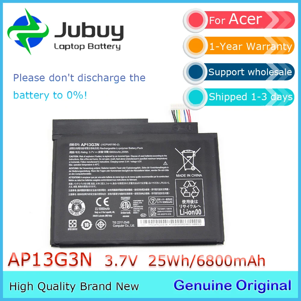 AP13G3N 3.7V 25Wh Original Laptop Battery Battery for Acer Iconia W3-810 8' Tablet 1ICP5/67/90-2