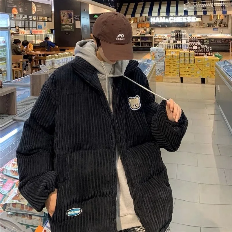 2023 New Men Women Down Cotton Coat Winter Jacket Female Short Parkas Adding Cotton Thick Warm Outwear Loose Large Size Overcoat