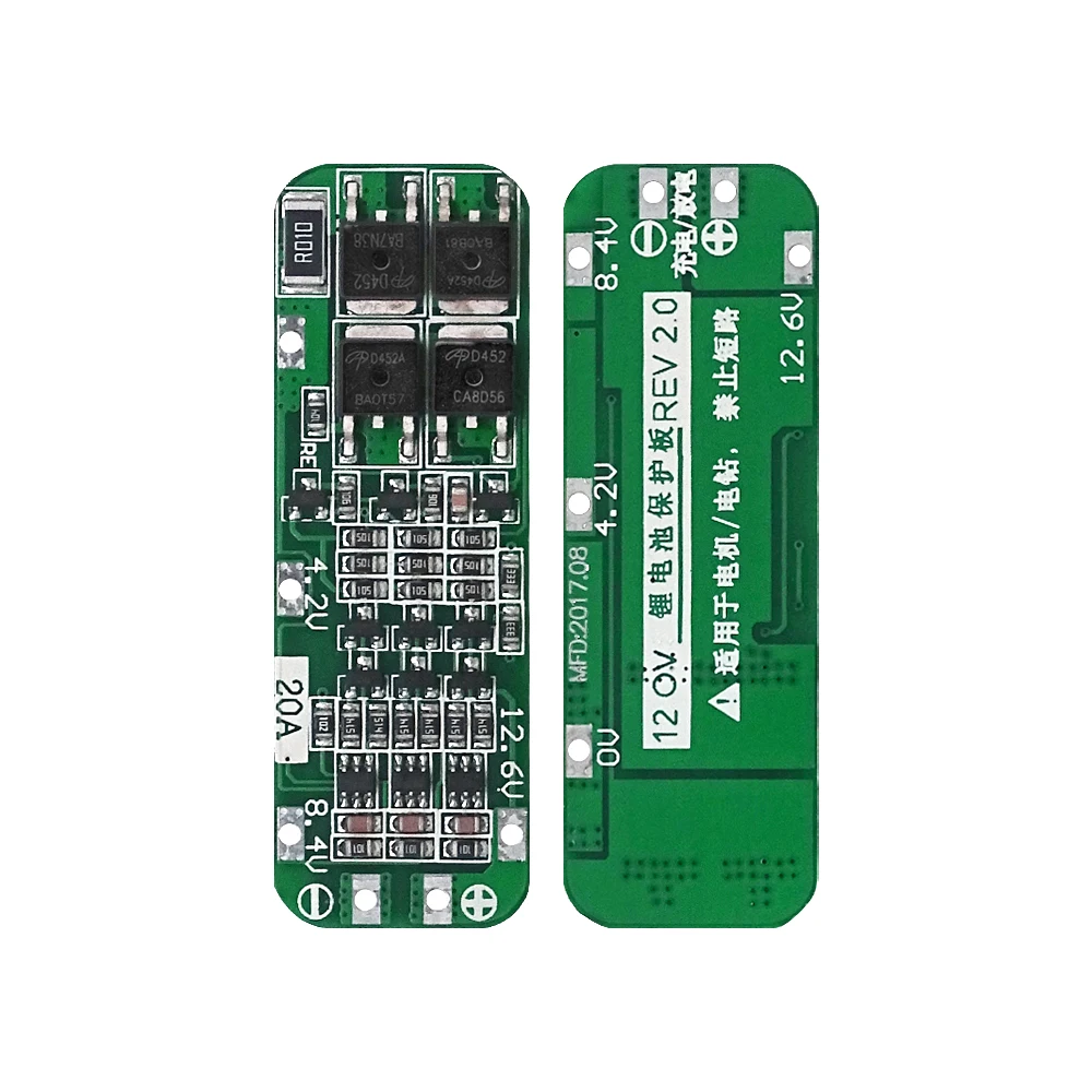 LAUBEI 3S 20A Baterai Lithium Li-ion 18650 Pengisi Daya PCB BMS Papan Perlindungan untuk Motor Bor 12.6V Modul Sel Lipo