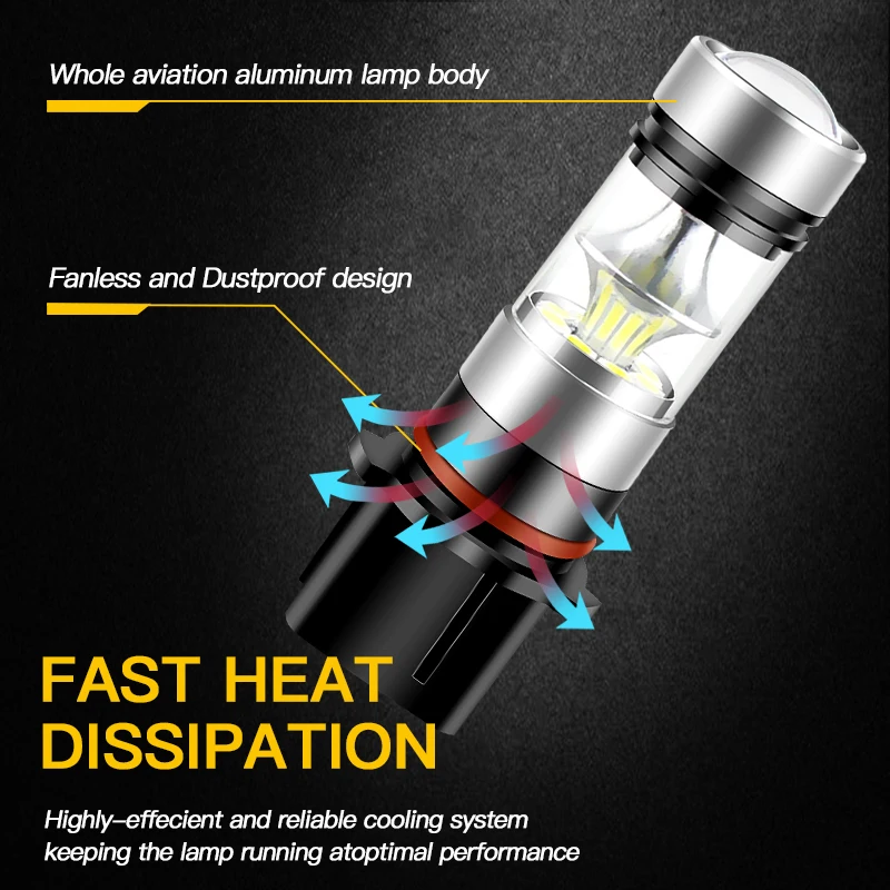 2PCS P13W PSX26W For Subaru XV Forester Outback Levorg WRX STI Impreza P13W LED Bulbs 12V SH23W Fog Daytime Runnin g Lights