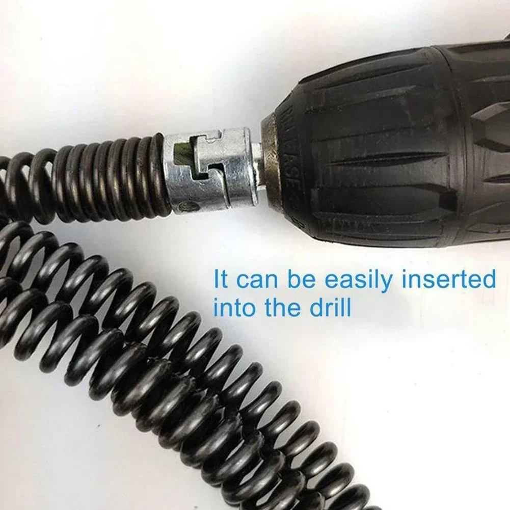 5 Meter Electric Drill Drain Dredging Spring Sink  Pipe Sewer Dredging Tool Set Household Cleaning Power Tools