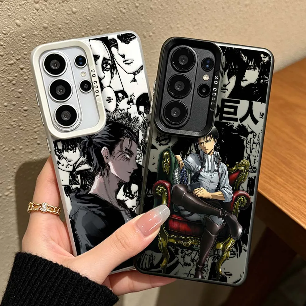 A-Attack On Titan Anime For Samsung Galaxy S26 S25 S24 S23 S22 S21 S20 FE Ultra Plus Colorful Silver Phone Case Cover