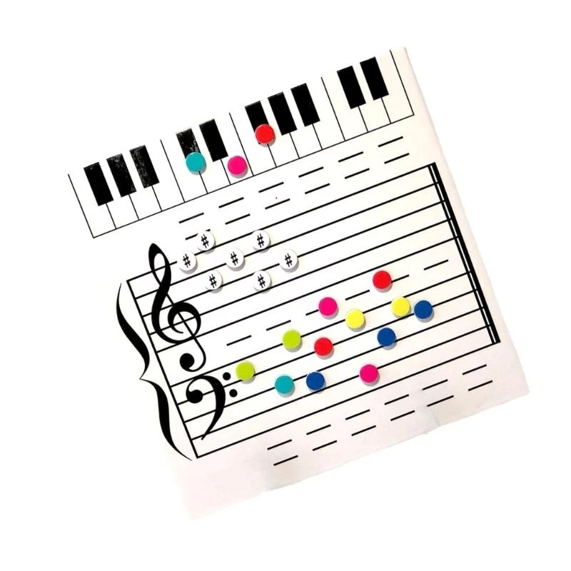 R1WD Music Board for Kid Student with Smooth Writing Surfaces and Features Dry Erases Music Note Reading Whiteboard