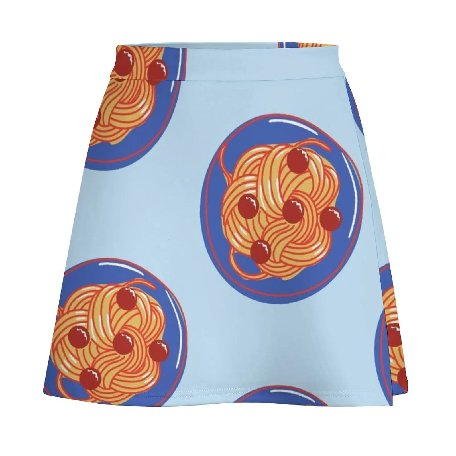 Spaghetti and Meatballs Mini Skirt kpop korean summer clothes girls skirt